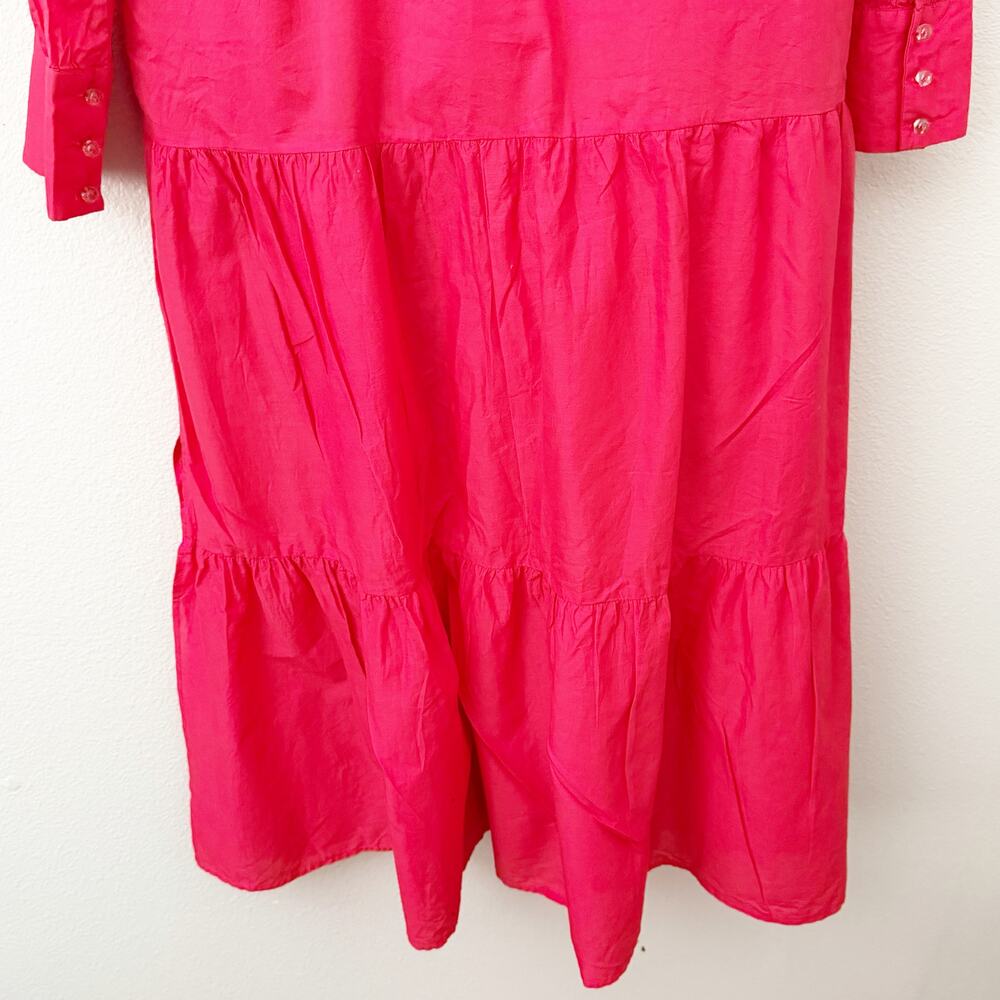TUCKERNUCK | Poppy Bright Pink Tiered Cotton Maxi Dress Ruffle Puffed | XXL - Picture 7 of 9
